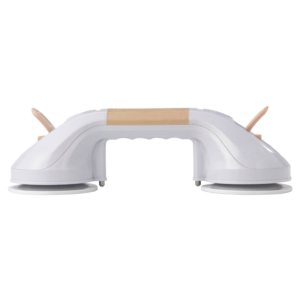 Drive, Suction Cup Grab Bar, 12", White and Beige