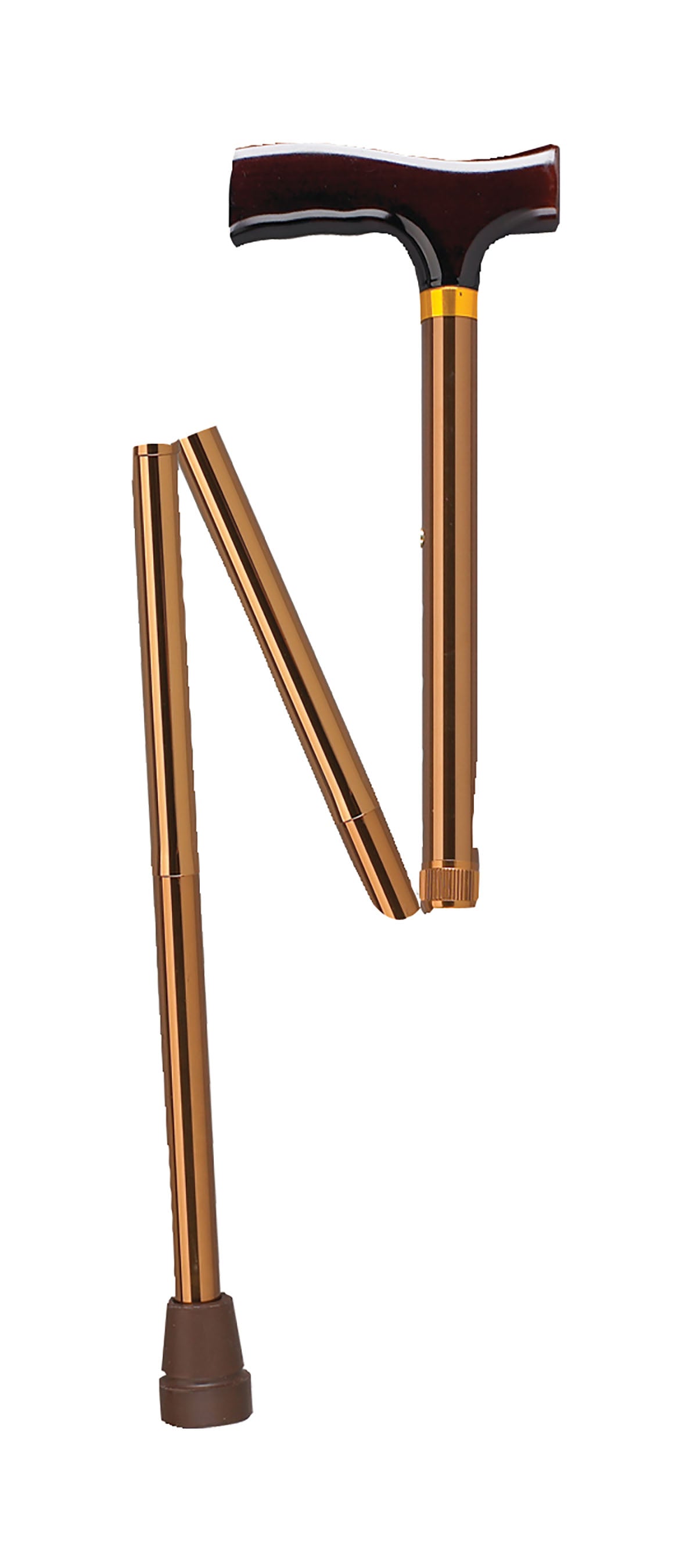 Drive, Lightweight Adjustable Folding Cane with T Handle, Bronze