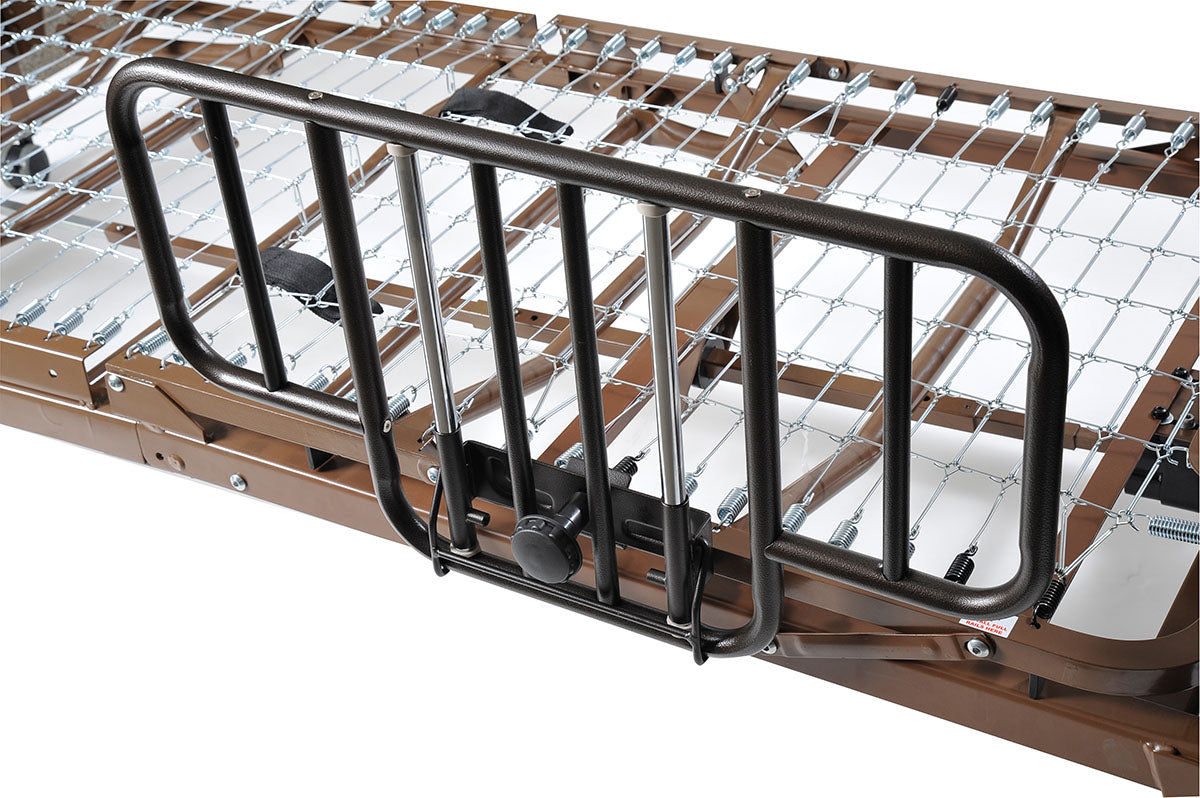 Drive, No Gap Half Length Side Bed Rails with Brown Vein Finish, 1 Pair