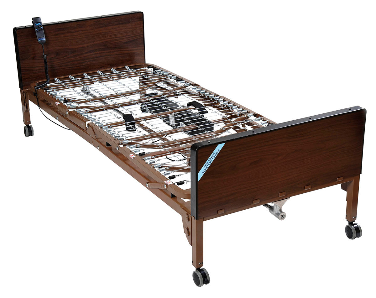 Drive, Delta Ultra Light Full Electric Hospital Bed with Full Rails and Foam Mattress