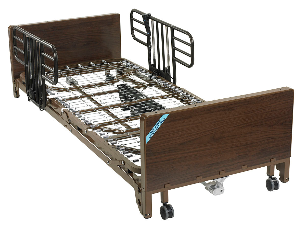 Drive, Delta Ultra Light Full Electric Low Hospital Bed with Half Rails