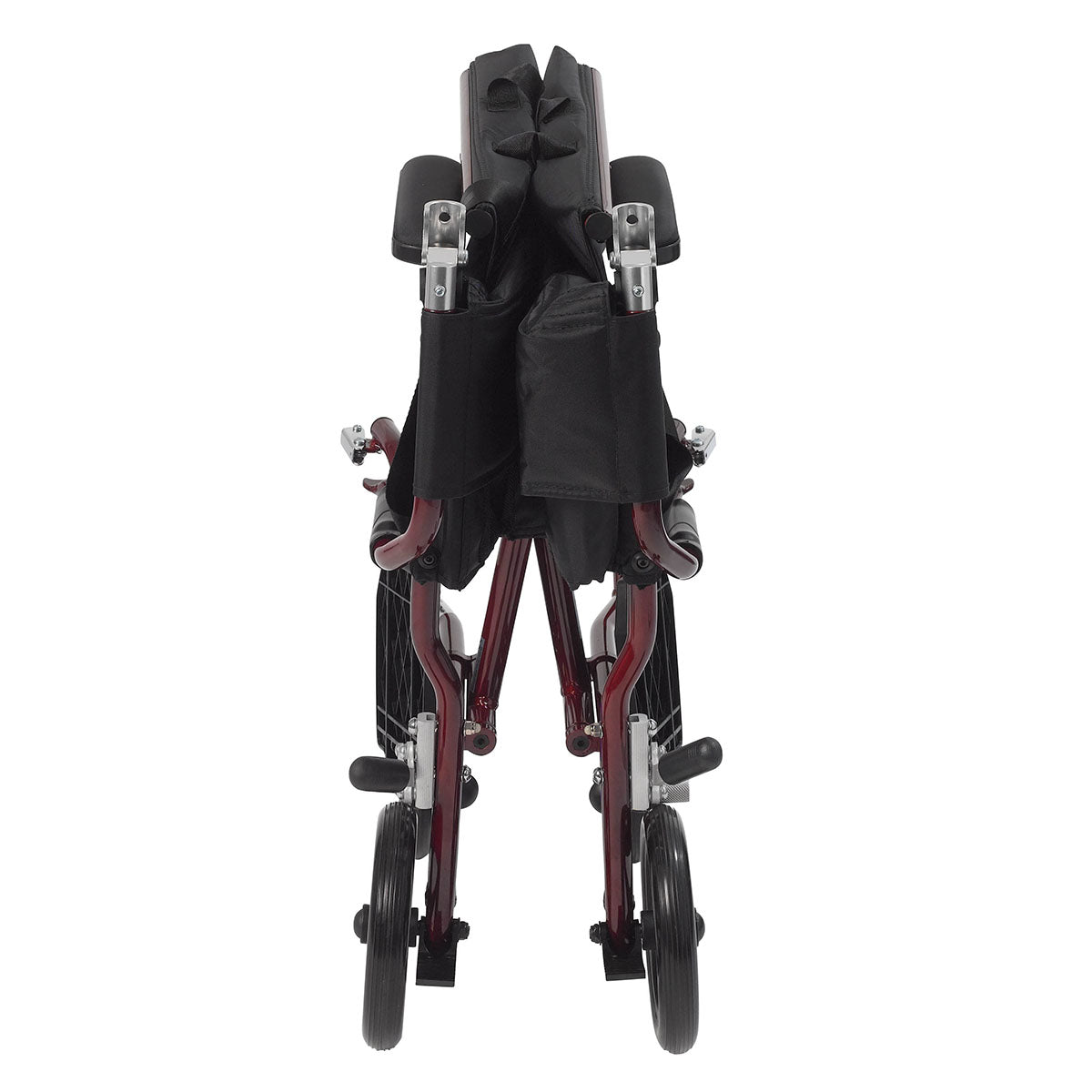 Drive, Fly Lite Ultra Lightweight Transport Wheelchair, Burgundy