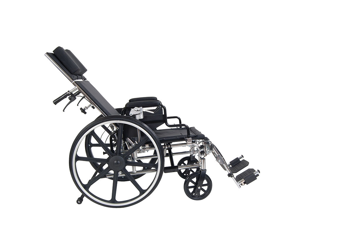 Drive, Viper Plus GT Full Reclining Wheelchair, Detachable Desk Arms, 16" Seat