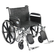 Drive, Sentra EC Heavy Duty Wheelchair, Detachable Full Arms, Elevating Leg Rests, 24" Seat