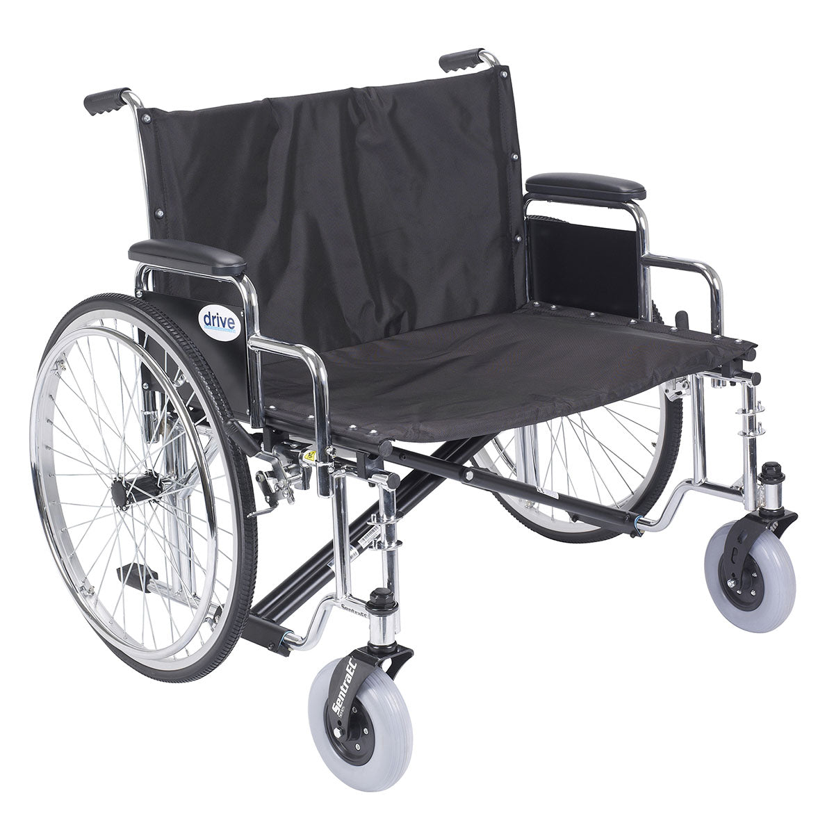 Drive, Sentra EC Heavy Duty Extra Wide Wheelchair, Detachable Desk Arms, 30" Seat