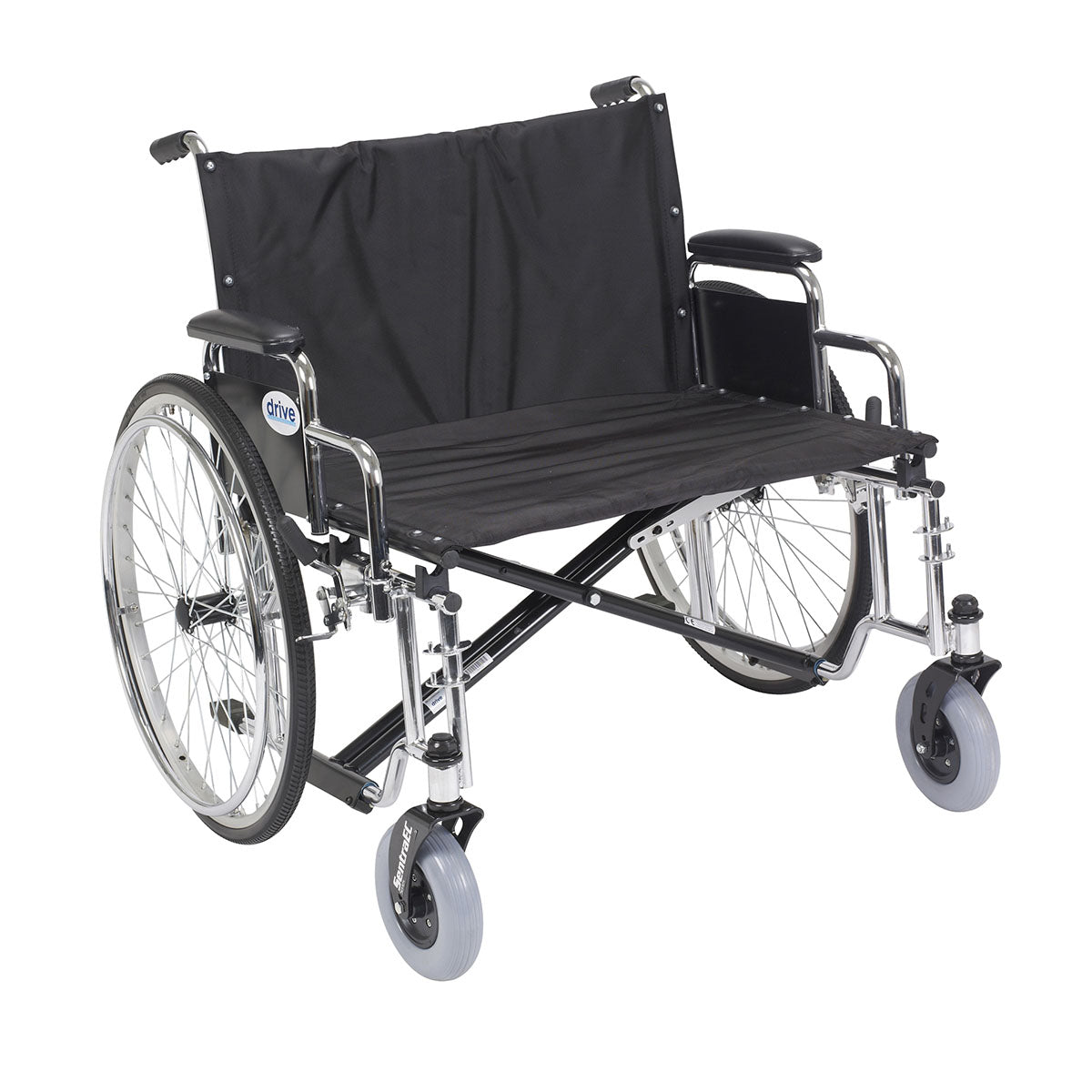 Drive, Sentra EC Heavy Duty Extra Wide Wheelchair, Detachable Desk Arms, 28" Seat