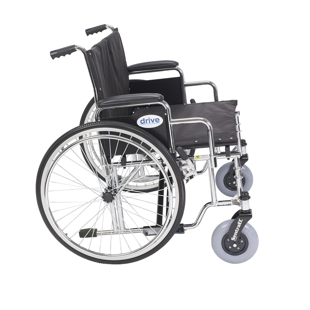 Drive, Sentra EC Heavy Duty Extra Wide Wheelchair, Detachable Desk Arms, 28" Seat