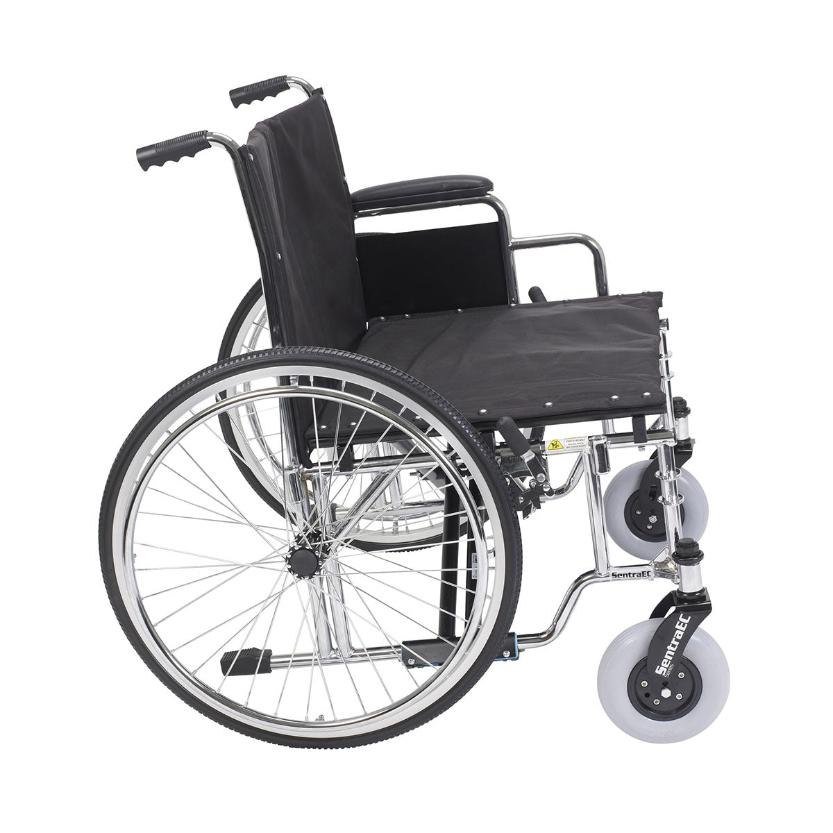 Drive, Sentra EC Heavy Duty Extra Wide Wheelchair, Detachable Desk Arms, 26" Seat