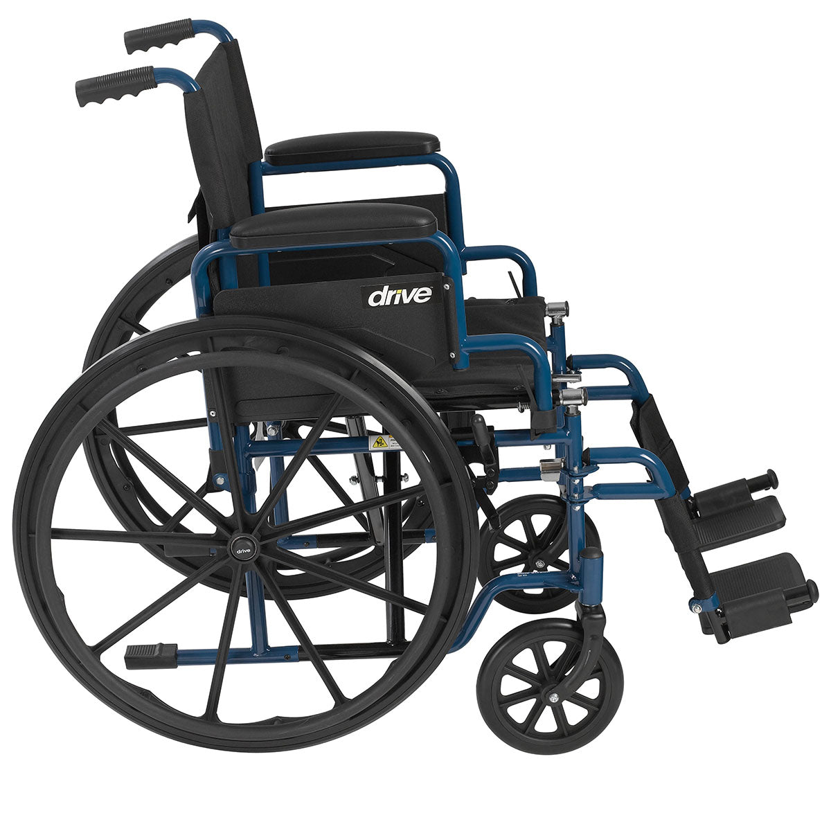 Drive, Blue Streak Wheelchair with Flip Back Desk Arms, Swing Away Footrests, 16" Seat