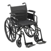 Drive, Cruiser X4 Lightweight Dual Axle Wheelchair with Adjustable Detachable Arms, Desk Arms, Swing Away Footrests, 16" Seat