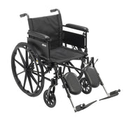Drive, Cruiser X4 Lightweight Dual Axle Wheelchair with Adjustable Detachable Arms, Full Arms, Elevating Leg Rests, 16" Seat