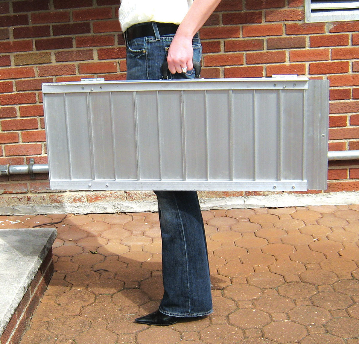 Drive, Single Fold Portable Wheelchair Scooter Ramp with Carry Handle and Travel Bag, 6 Feet Long