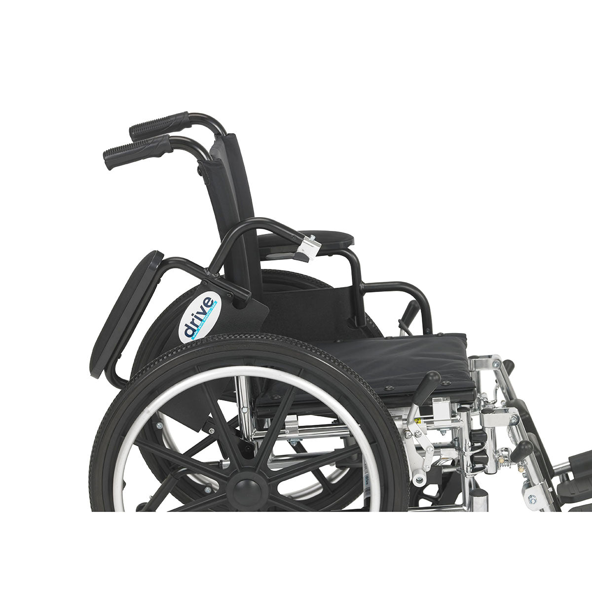 Drive, Viper Wheelchair with Flip Back Removable Arms, Desk Arms, Elevating Leg Rests, 14" Seat