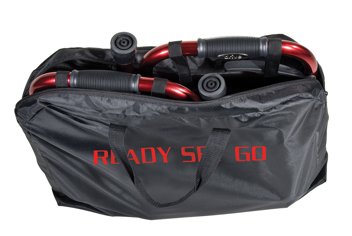 Drive, Portable Folding Travel Walker with 5" Wheels and Fold up Legs