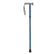 Drive, Adjustable Lightweight Folding Cane with Gel Hand Grip, Blue Crackle