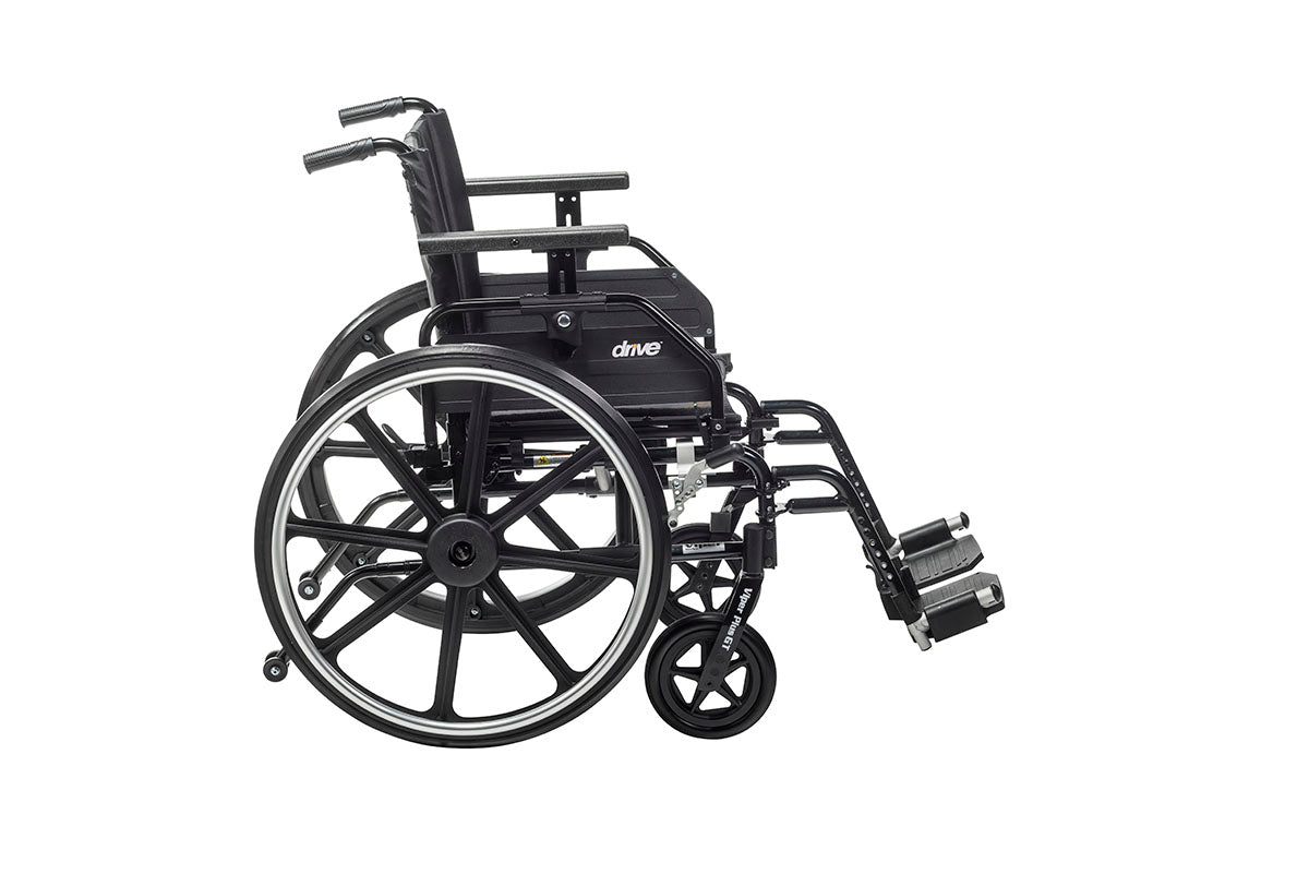 Drive, Viper Plus GT Wheelchair with Universal Armrests, Swing-Away Footrests, 20"