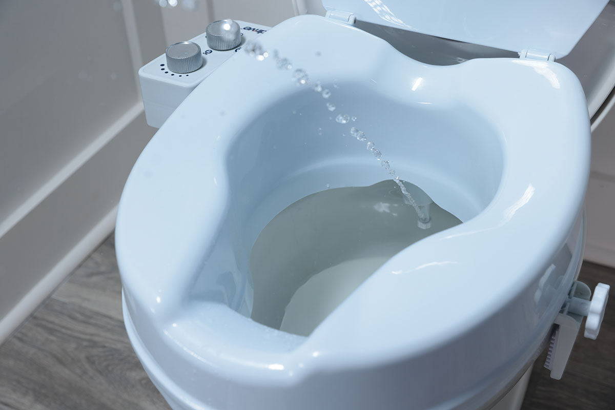 PreserveTech Raised Toilet Seat with Bidet, Ambient Water Temp