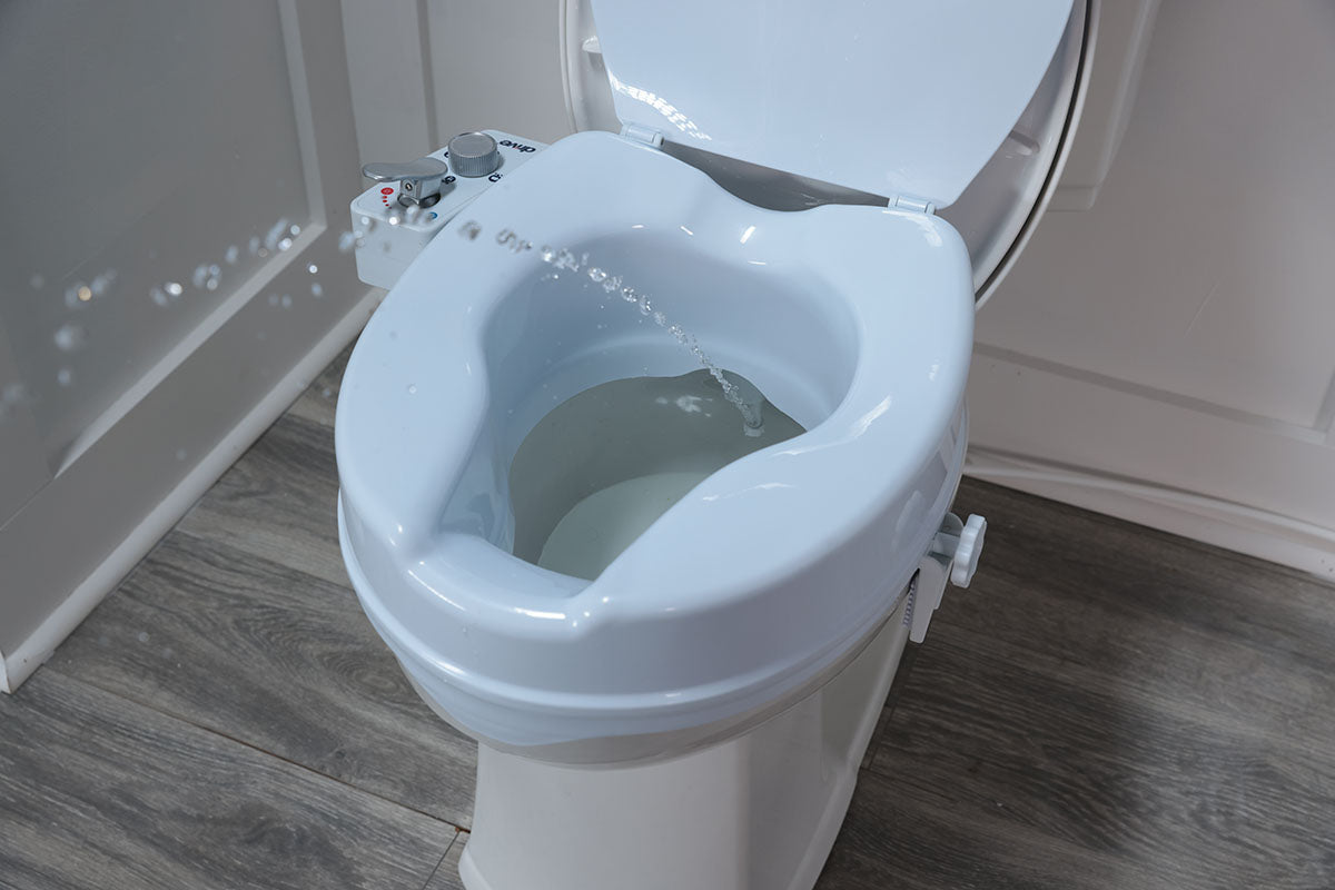 PreserveTech Raised Toilet Seat with Bidet, Warm and Ambient Water Temp