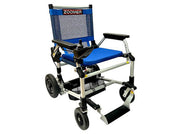 Zoomer Folding Power Chair, One-Handed Control, Blue