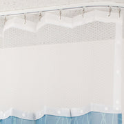 Snap Mesh Privacy Curtain Heading, 12" (for 8' Ceiling)