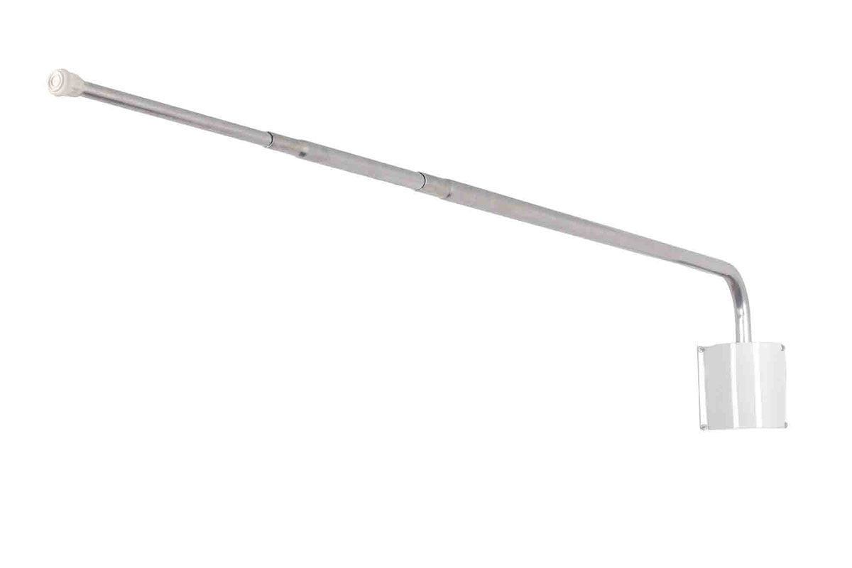 Wall Mount Privacy Screen with White Vinyl Curtain