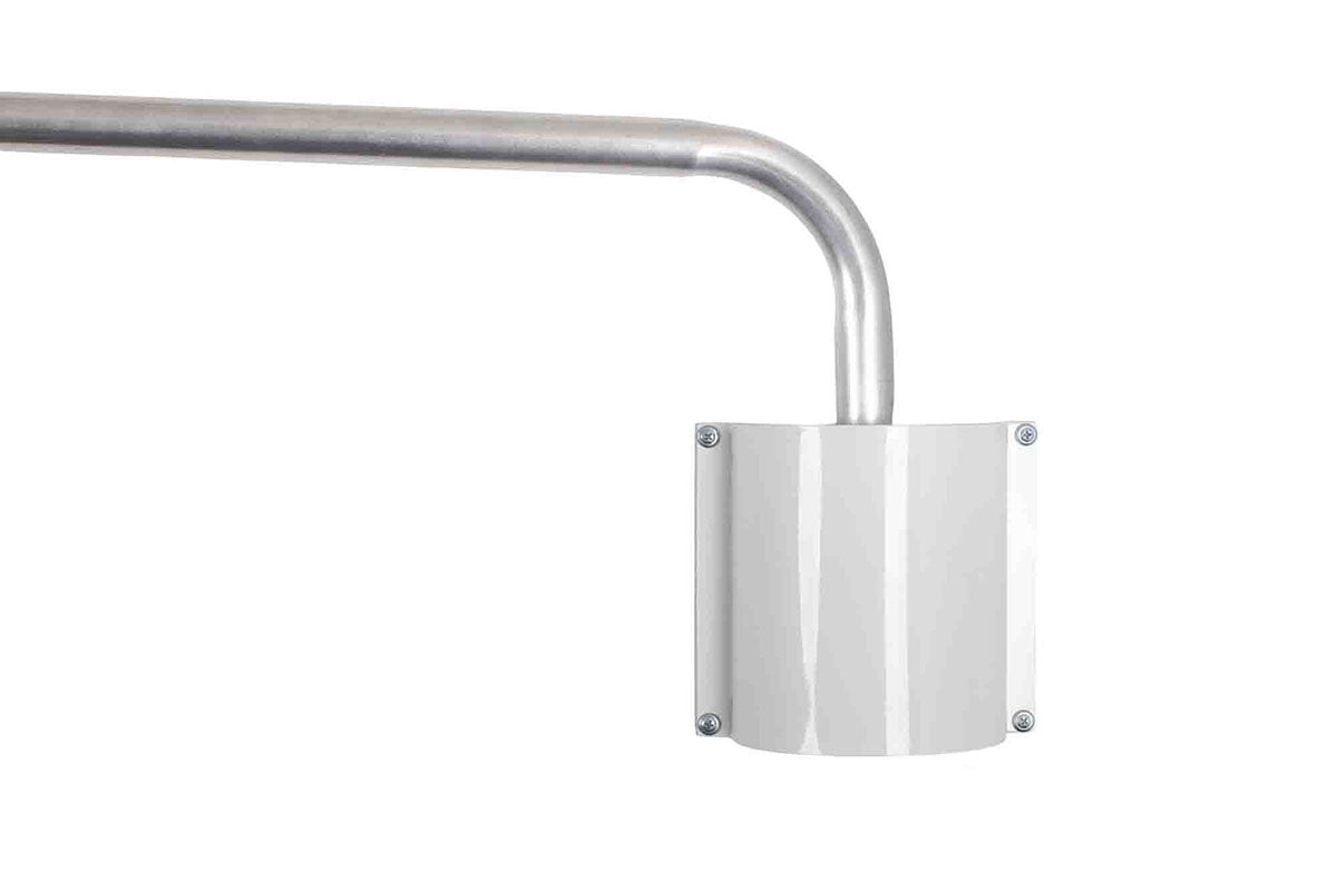 Wall Mount Privacy Screen with White Vinyl Curtain