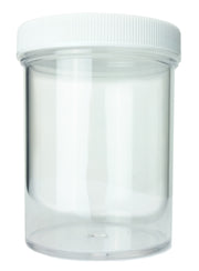 Bottle - Jar Clear Polystyrene 8 oz with cap and foam liner 70/40.  Pack of 12