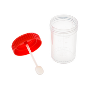Stool Specimen Container with Spoon, Sterile, 60 mL - 400 pcs per Case