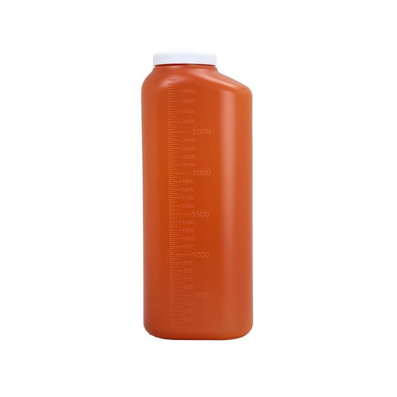 Urine Container with Temperature Strip, Orange, White, 3000 mL40 pcs per Case