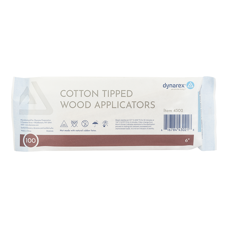Cotton Tipped Wood Applicators - Non-Sterile, 6" - 1000 pcs per Box/10 Boxes per Case
