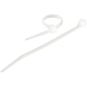 C2G 7.5in Cable Ties - White - 100pk - Cable Tie - White - 7.50" Length - 100 Pack