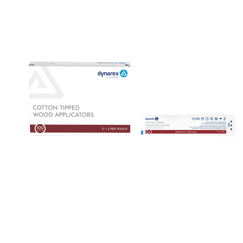 Cotton Tipped Wood Applicators - Sterile, 3" - 200 pcs per Box/10 Boxes per Case