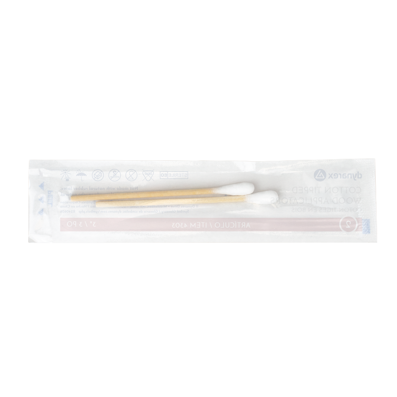 Cotton Tipped Wood Applicators - Sterile, 3" - 200 pcs per Box/10 Boxes per Case