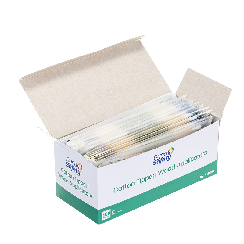 Cotton Tipped Wood Applicators - Sterile, 6", 1 Sterile Applicator per Pouch - 100 pcs per Box/10 Boxes per Case