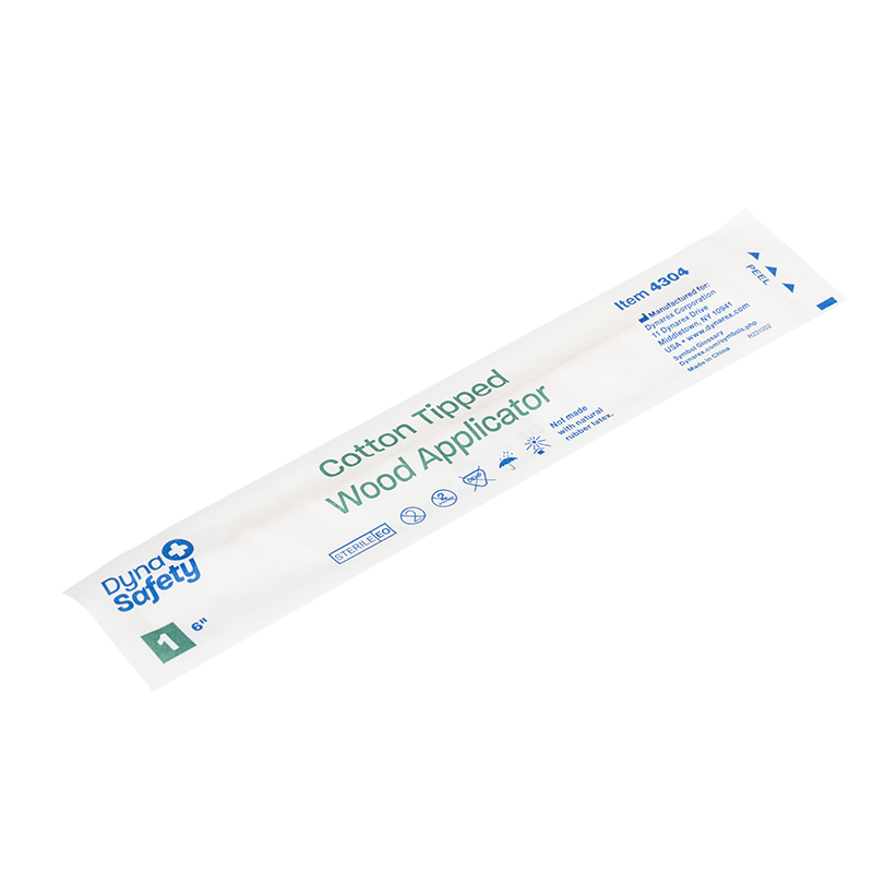 Cotton Tipped Wood Applicators - Sterile, 6", 1 Sterile Applicator per Pouch - 100 pcs per Box/10 Boxes per Case
