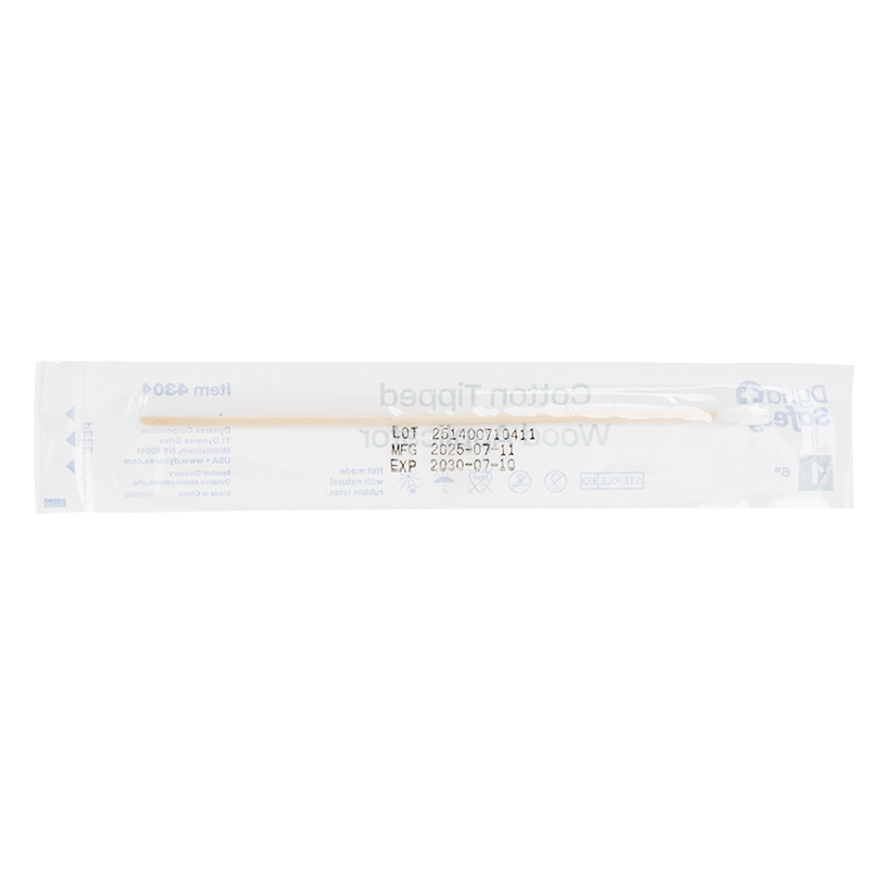 Cotton Tipped Wood Applicators - Sterile, 6", 1 Sterile Applicator per Pouch - 100 pcs per Box/10 Boxes per Case