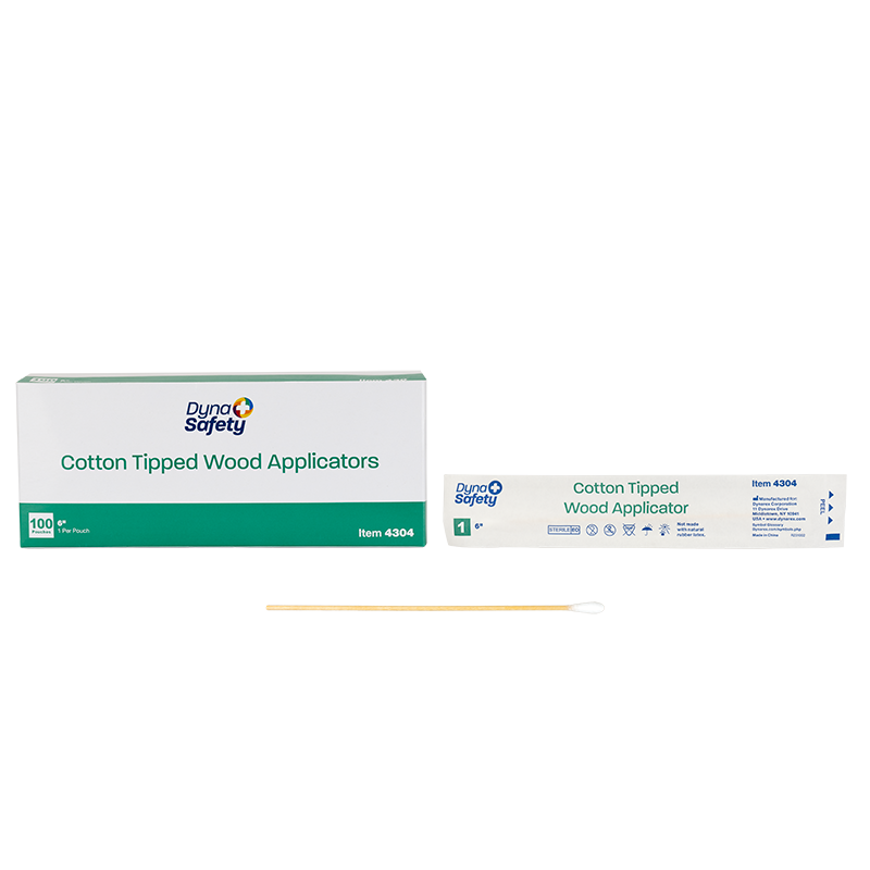 Cotton Tipped Wood Applicators - Sterile, 6", 1 Sterile Applicator per Pouch - 100 pcs per Box/10 Boxes per Case
