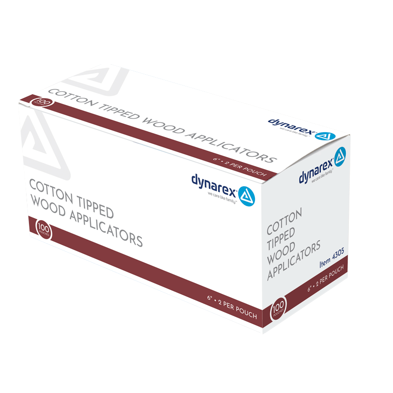 Cotton Tipped Wood Applicators - Sterile, 6" - 200 pcs per Box/10 Boxes per Case