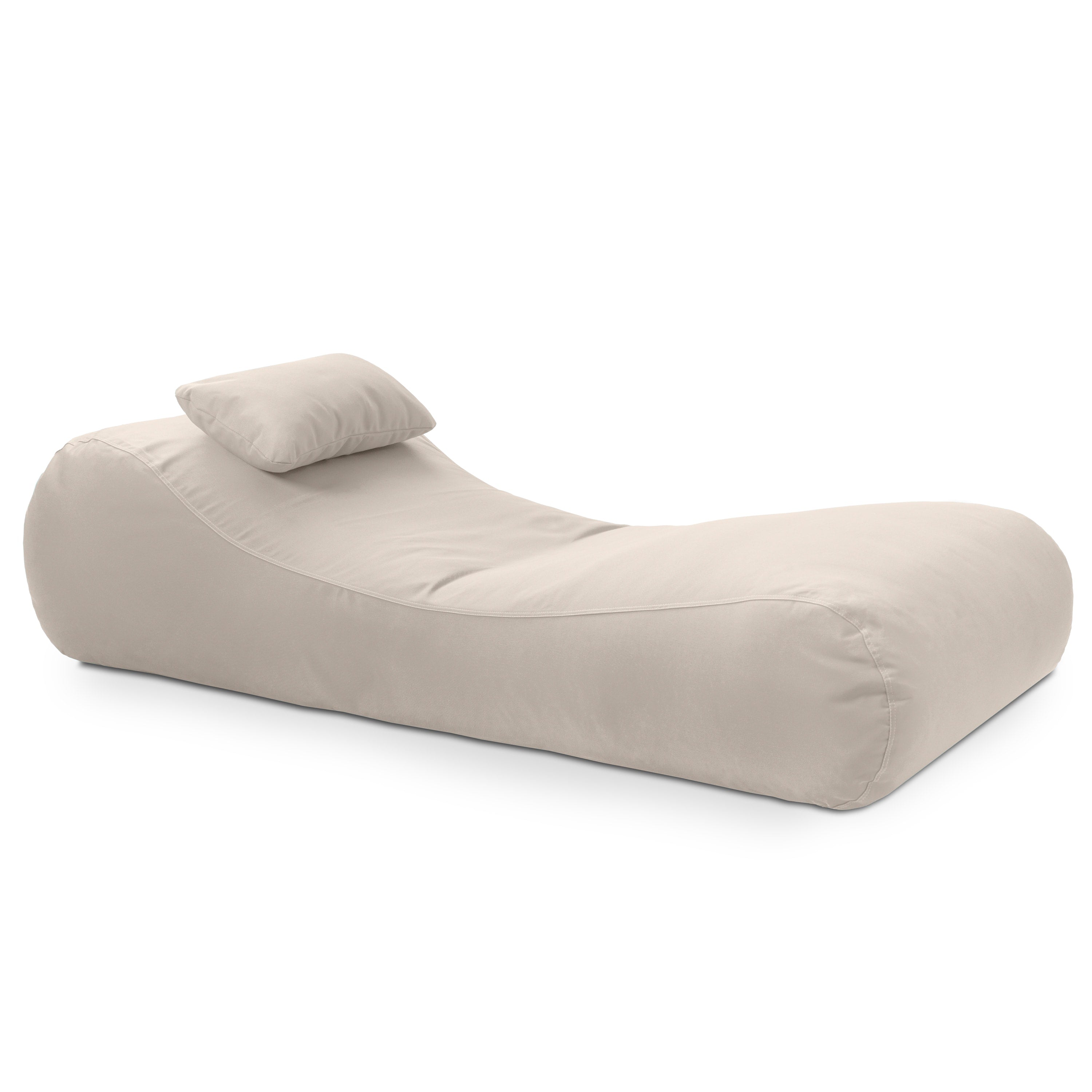 Arlo Outdoor Bean Bag Sun Lounger - Pool and Patio Chaise Recliner, Pearl