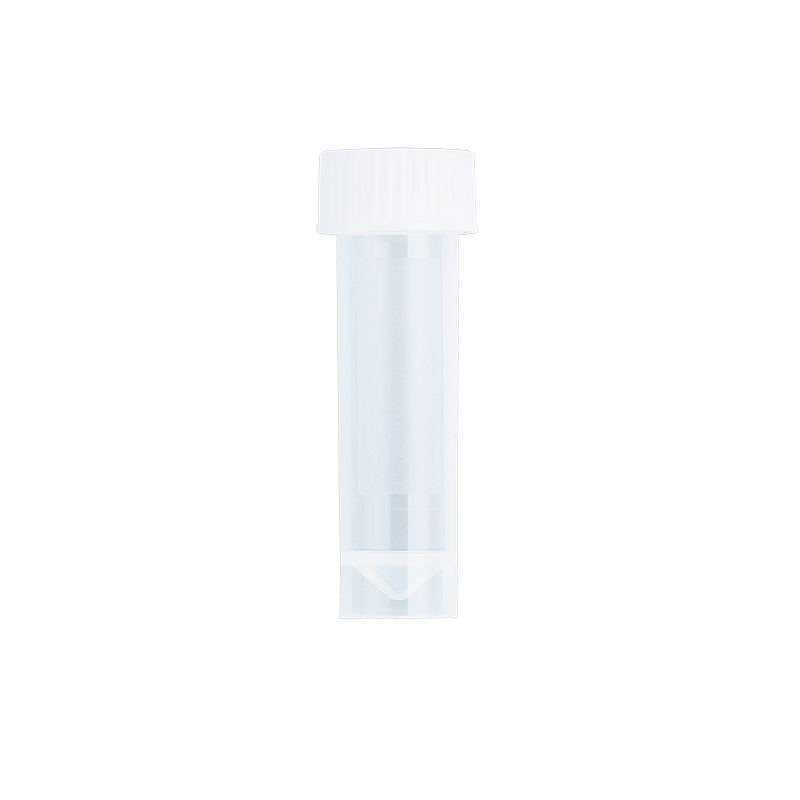 Self-Standing Transport Tube with Screwcap, Transparent, White, 5 mL1000 pcs per Case