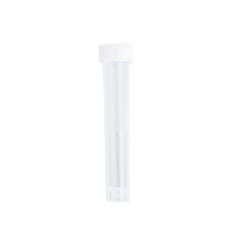 Self-Standing Transport Tube with Screwcap, Transparent, White, 10 mL1000 pcs per Case