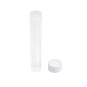 Self-Standing Transport Tube with Screwcap, Transparent, White, 10 mL1000 pcs per Case