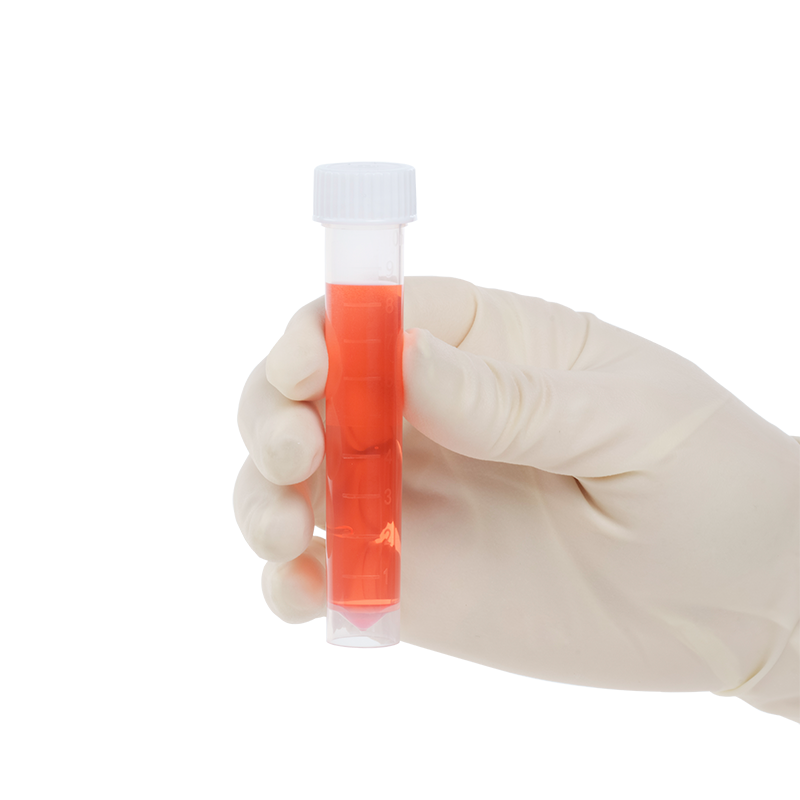 Self-Standing Transport Tube with Screwcap, Transparent, White, 10 mL1000 pcs per Case