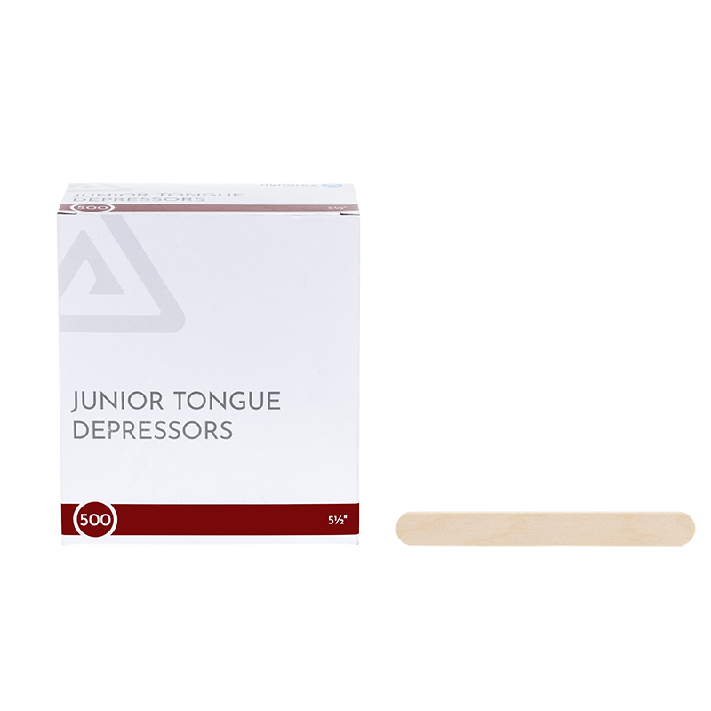 Tongue Depressors Wood - Non-Sterile, 5 1/2", Junior- 500 pcs per Box/10 Boxes per Case