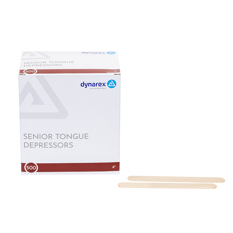 Tongue Depressors Wood - Non-Sterile, 6", Senior- 500 pcs per Box/10 Boxes per Case