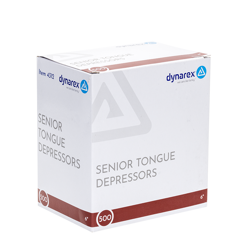 Tongue Depressors Wood - Non-Sterile, 6", Senior- 500 pcs per Box/10 Boxes per Case
