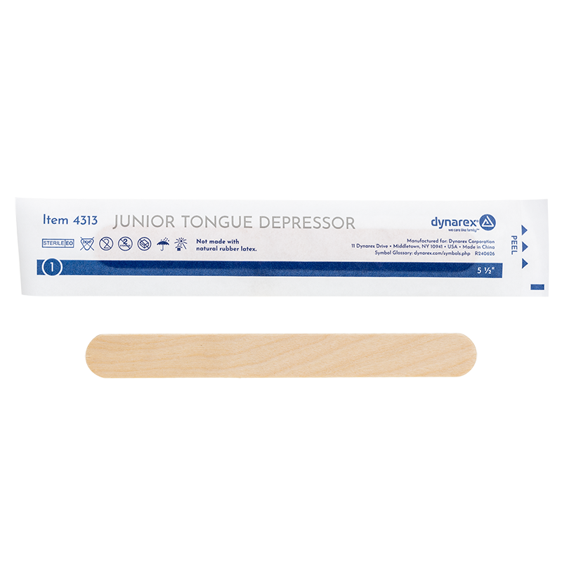 Tongue Depressors Wood - Sterile, 5 1/2", Junior - 100 pcs per Box/10 Boxes per Case