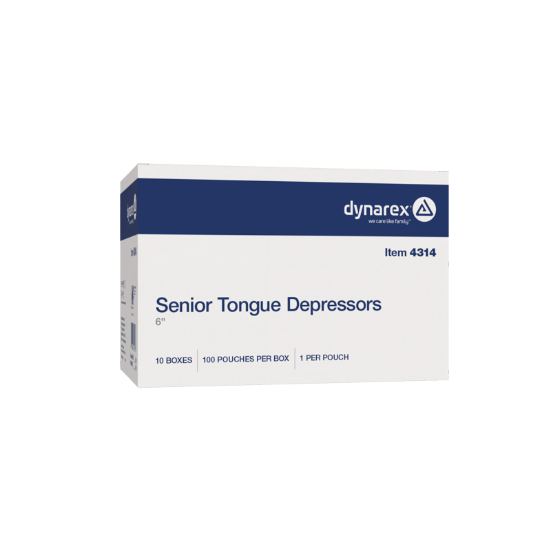 Tongue Depressors Wood - Sterile, 6", Senior - 100 pcs per Box/10 Boxes per Case