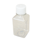 PET Cell Bottle, Clear, White, 250 mL100 pcs per Case, individually bagged