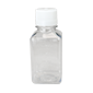 PET Cell Bottle, Clear, White, 250 mL100 pcs per Case, individually bagged